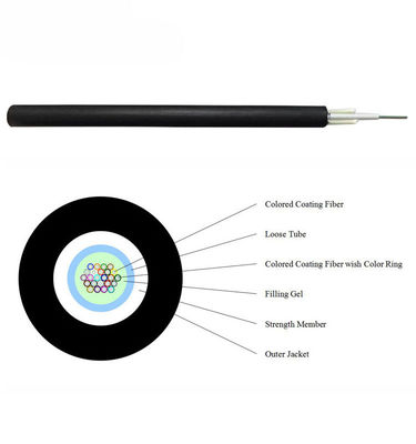 No Metal FRP Optical Fiber Duct Cable  24F 2f Fiber Optic Cable GYFXTY 6mm