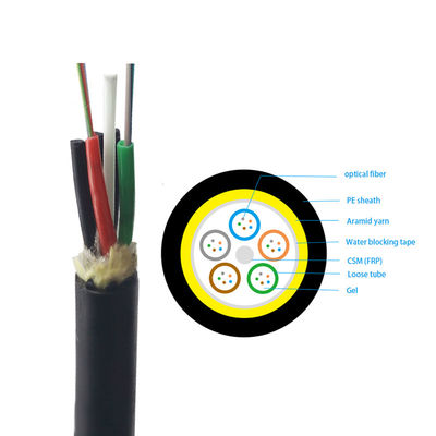 Fiber Optic Single Jacket Mini Span ADSS Fiber Optic Cable 50m 80m 100m